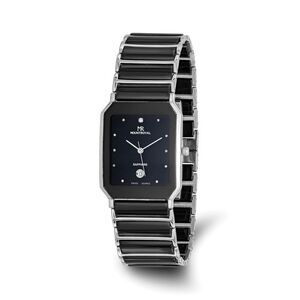 Mountroyal Mens Ceramic Swiss Movement 27x32mm Watch